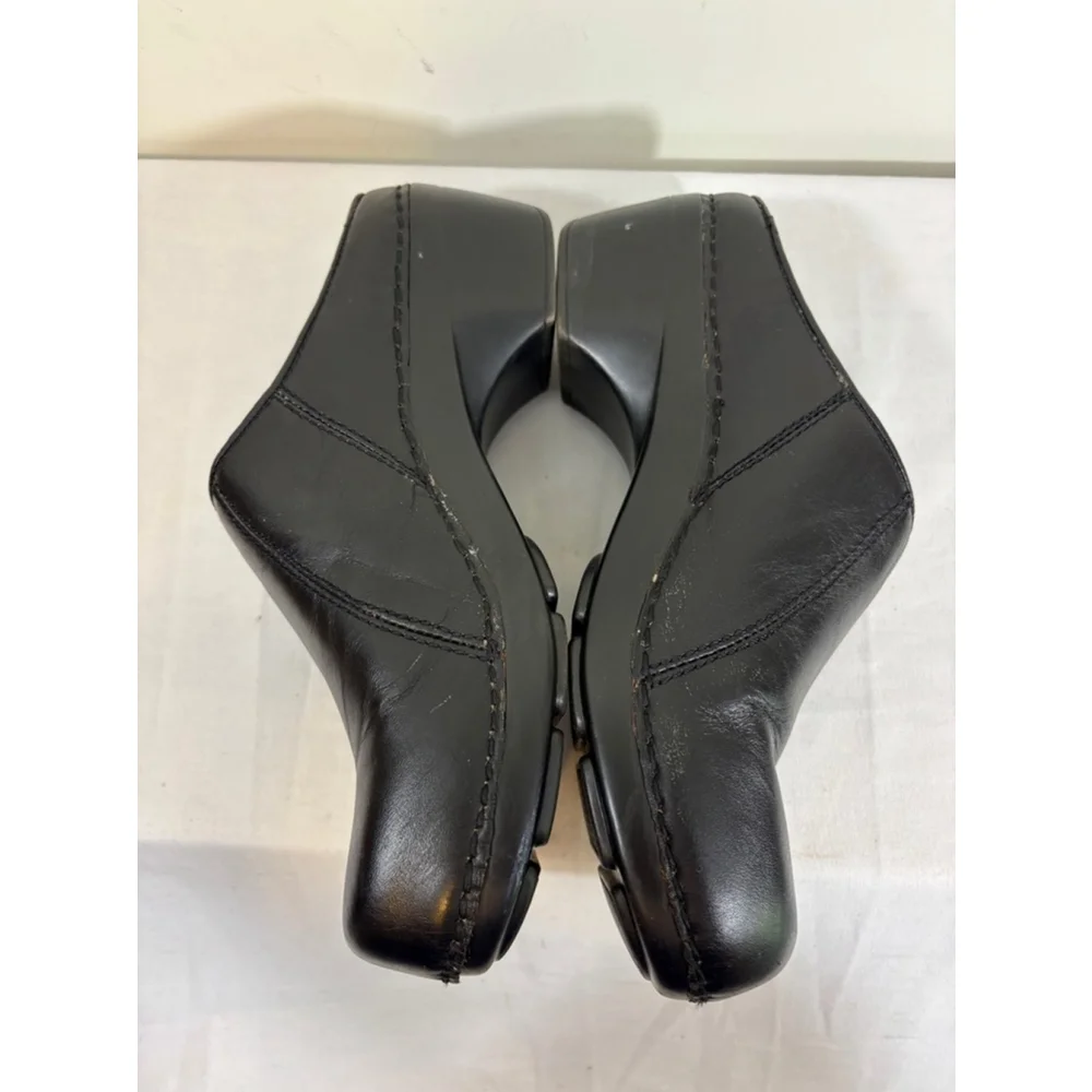 Women's Dansko Clogs Size 40 Black Leather - Picture 5 of 8